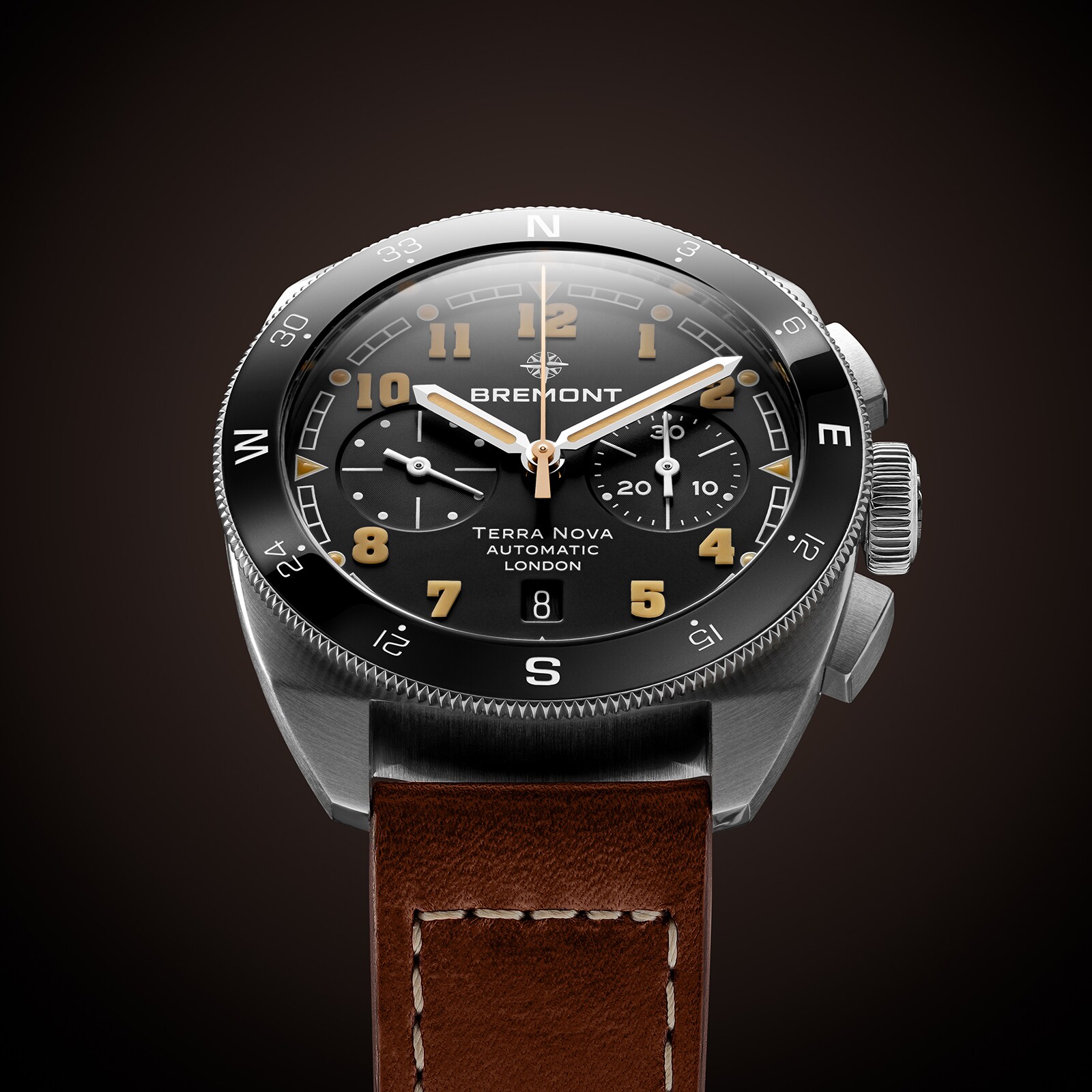 Bremont Terra Nova 42.5mm Chronograph Mens Watch Black