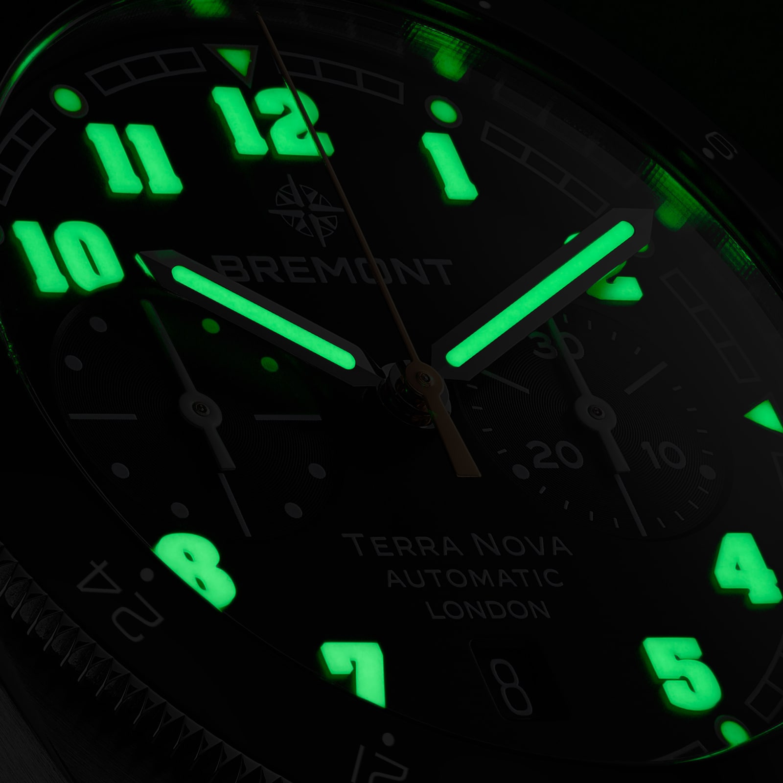 Bremont Terra Nova 42.5mm Chronograph Mens Watch Black