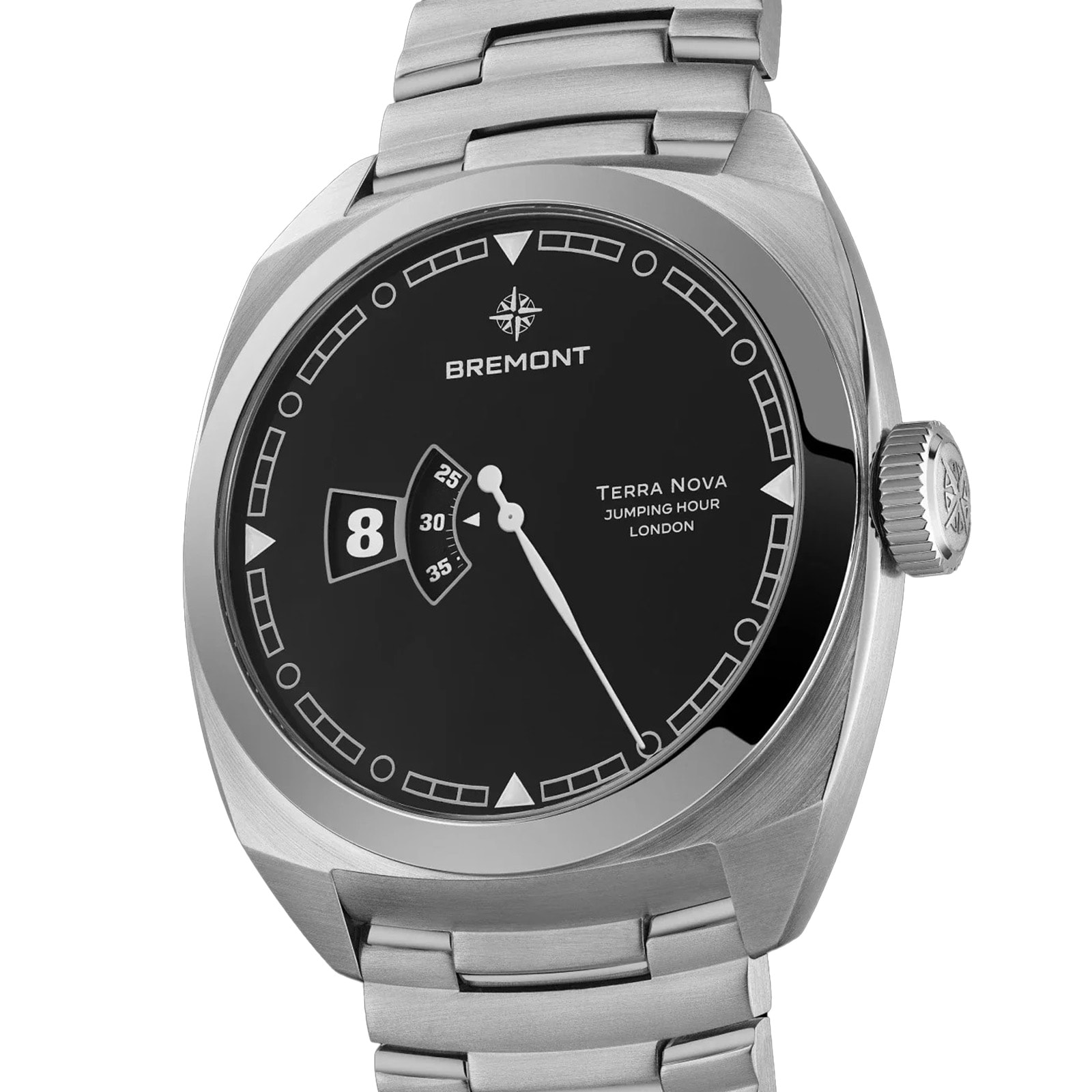 Bremont Terra Nova Automatic 40.5mm Jumping Hour Unisex Watch Black Bremont Terra Nova Automatic 40.5mm Jumping Hour Unisex Watch Black