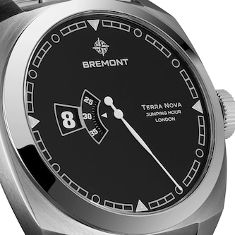 Bremont Terra Nova Automatic 40.5mm Jumping Hour Unisex Watch Black Bremont Terra Nova Automatic 40.5mm Jumping Hour Unisex Watch Black