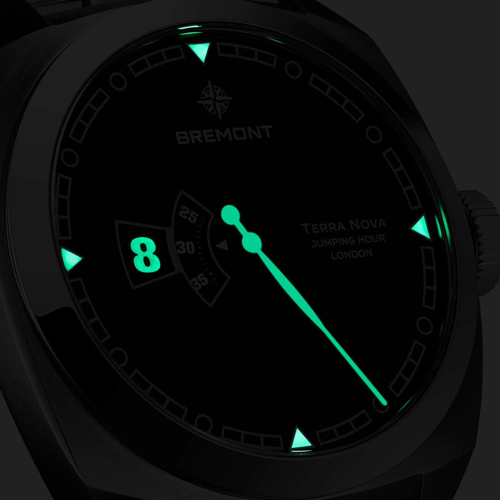 Bremont Terra Nova Automatic 40.5mm Jumping Hour Unisex Watch Black Bremont Terra Nova Automatic 40.5mm Jumping Hour Unisex Watch Black