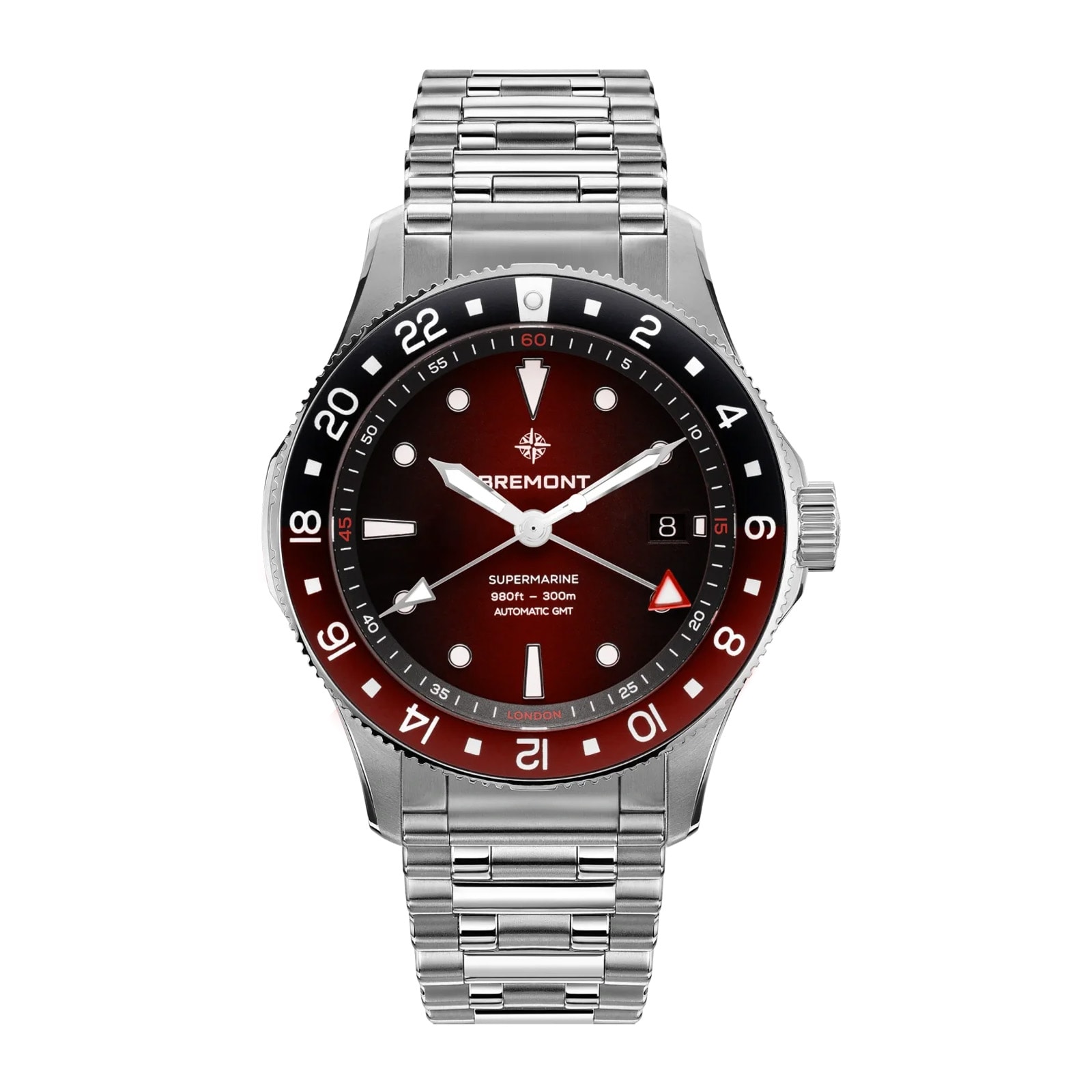Bremont Supermarine 300M GMT Automatic 40mm Limited Edition Unisex Watch Red