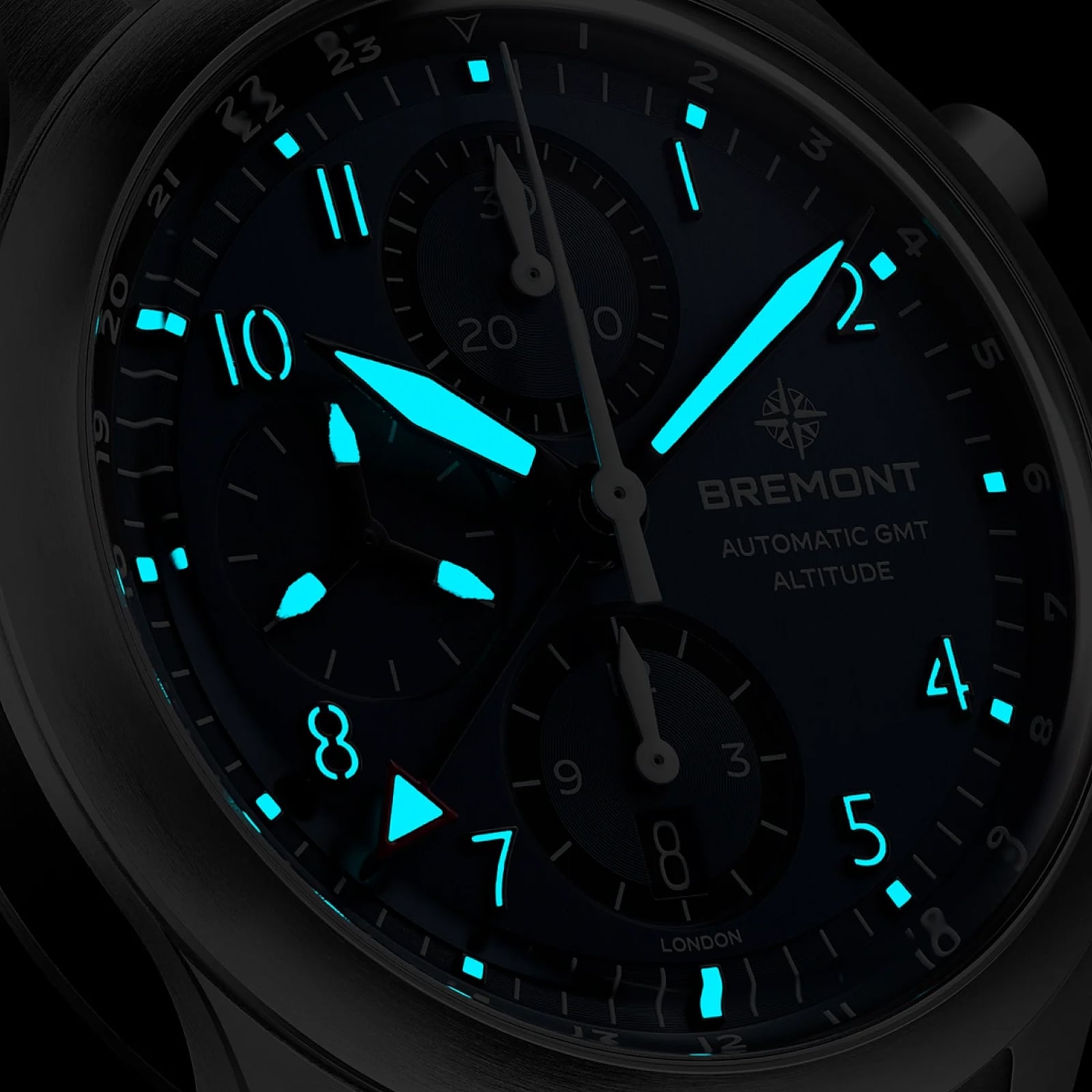 Bremont Altitude Chronograph GMT 42mm Mens Watch Blue Dial Stainless Steel Bracelet Bremont Altitude Chronograph GMT 42mm Mens Watch Blue Dial Stainless Steel Bracelet