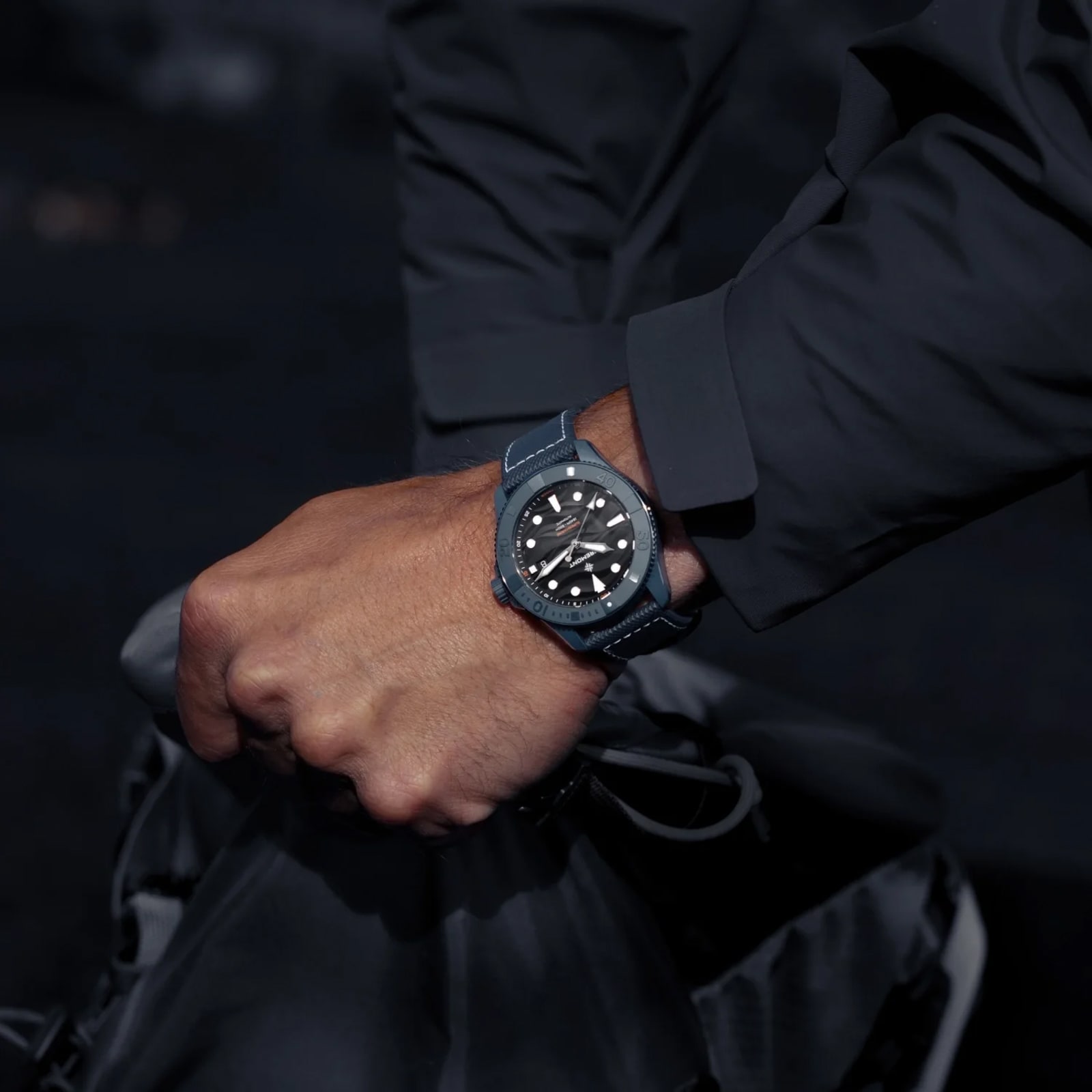 Bremont Supermarine Full Ceramic Deep Blue Limited Edition 43mm Mens Watch Black Dial Leather Strap Bremont Supermarine Full Ceramic Deep Blue Limited Edition 43mm Mens Watch Black Dial Leather Strap