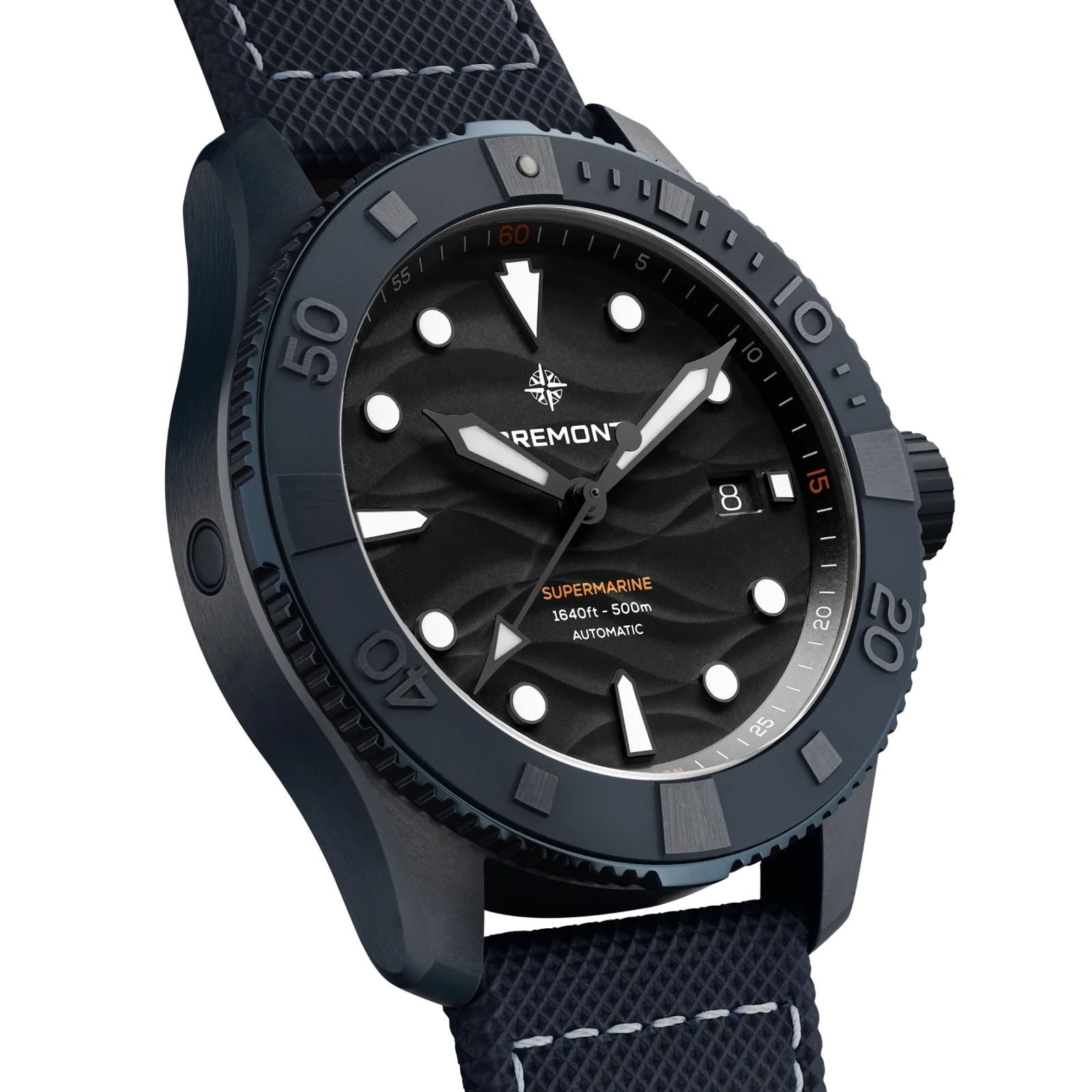 Bremont Supermarine Full Ceramic Deep Blue Limited Edition 43mm Mens Watch Black Dial Leather Strap Bremont Supermarine Full Ceramic Deep Blue Limited Edition 43mm Mens Watch Black Dial Leather Strap