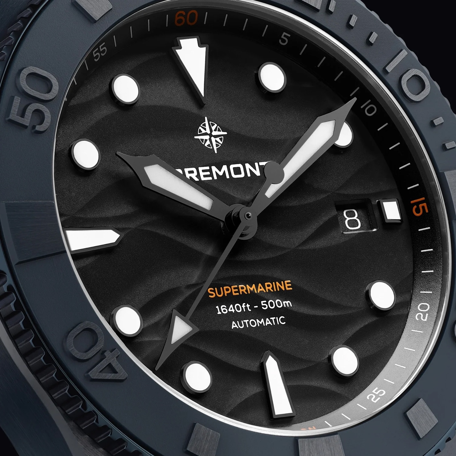 Bremont Supermarine Full Ceramic Deep Blue Limited Edition 43mm Mens Watch Black Dial Leather Strap Bremont Supermarine Full Ceramic Deep Blue Limited Edition 43mm Mens Watch Black Dial Leather Strap