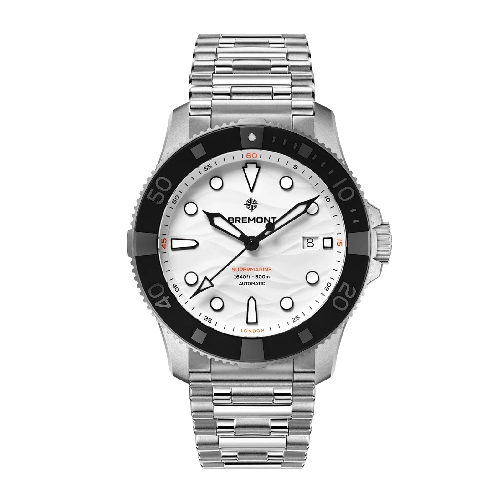 Bremont Supermarine 500m 43mm Mens Watch Polar White Dial Stainless Steel Bracelet Bremont Supermarine 500m 43mm Mens Watch Polar White Dial Stainless Steel Bracelet