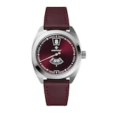 Bremont Terra Nova Jumping Hour 35mm Unisex Watch Burgundy Dial and Leather Strap