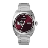 Bremont Terra Nova Jumping Hour 40.5mm Unisex Watch Burgundy Dial Stainless Steel Bracelet