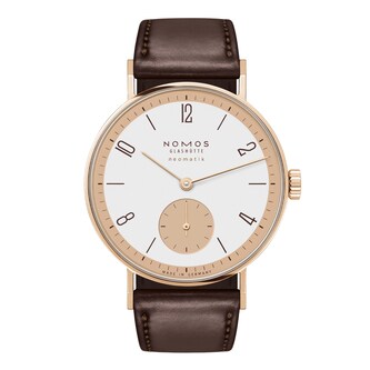 NOMOS Glashutte Tangente Rose Gold Neomatik 35mm Unisex Watch - 175 Years Watchmaking Glashütte