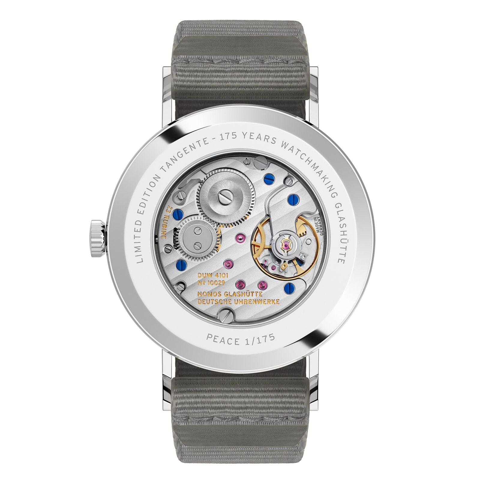 NOMOS Glashutte Tangente 38 Date Peace - 175 Years Watchmaking Glashutte NOMOS Glashutte Tangente 38 Date Peace - 175 Years Watchmaking Glashutte