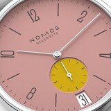 NOMOS Glashutte Tangente 38 Date Bubblegum - 175 Years Watchmaking Glashutte