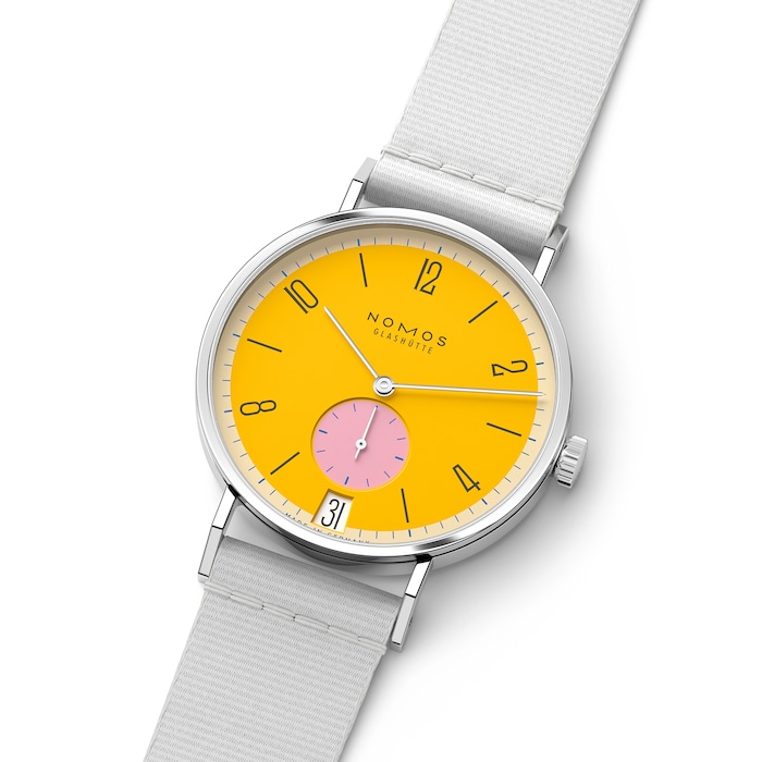 NOMOS Glashutte Tangente 38 Date Katzengold - 175 Years Watchmaking Glashutte