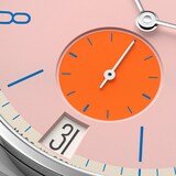NOMOS Glashutte Tangente 38 Date Flamingopink - 175 Years Watchmaking Glashutte