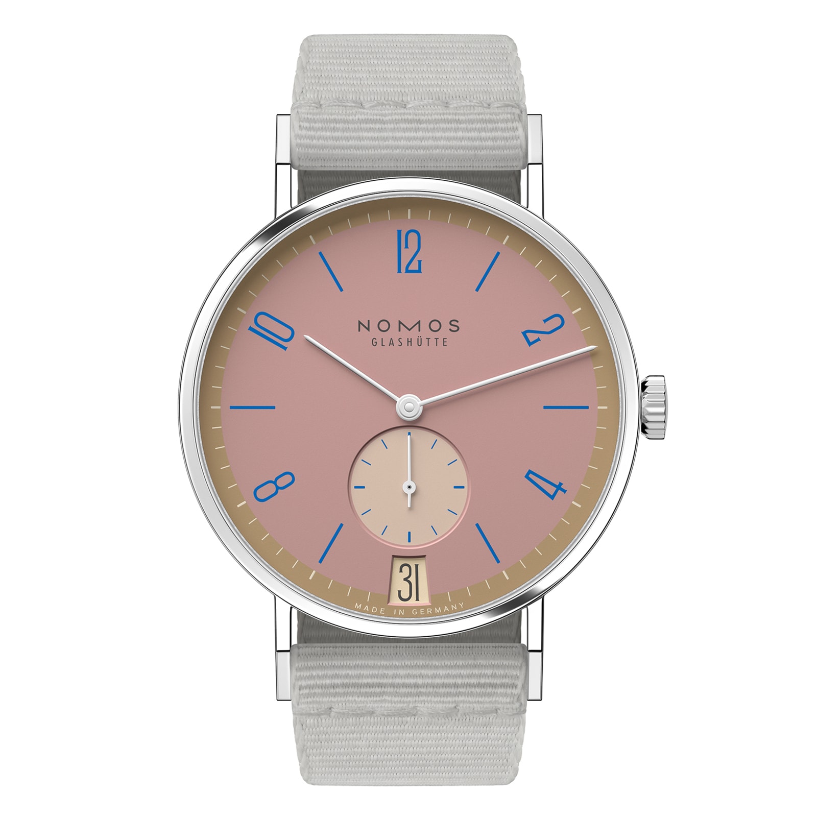 NOMOS Glashutte Tangente 38 Date Pompadour - 175 Years Watchmaking Glashutte NOMOS Glashutte Tangente 38 Date Pompadour - 175 Years Watchmaking Glashutte