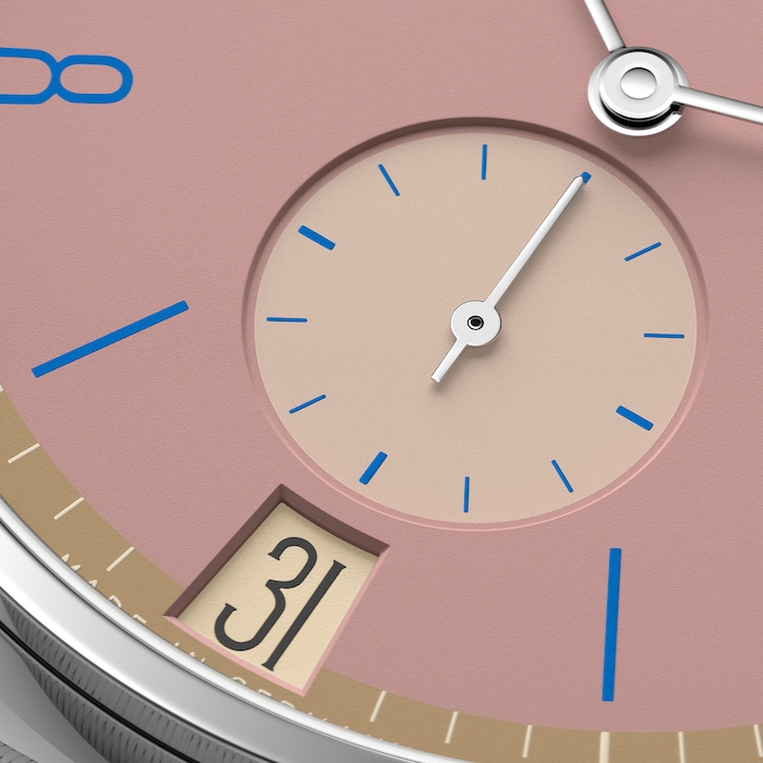 NOMOS Glashutte Tangente 38 Date Pompadour - 175 Years Watchmaking Glashutte