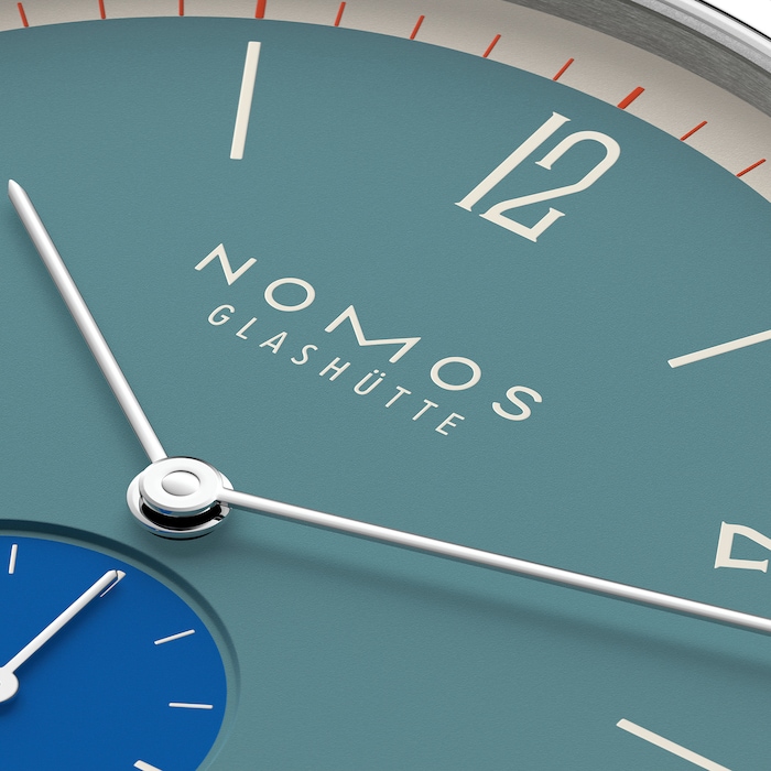 NOMOS Glashutte Tangente 38 Date Super Sardine - 175 Years Watchmaking Glashutte