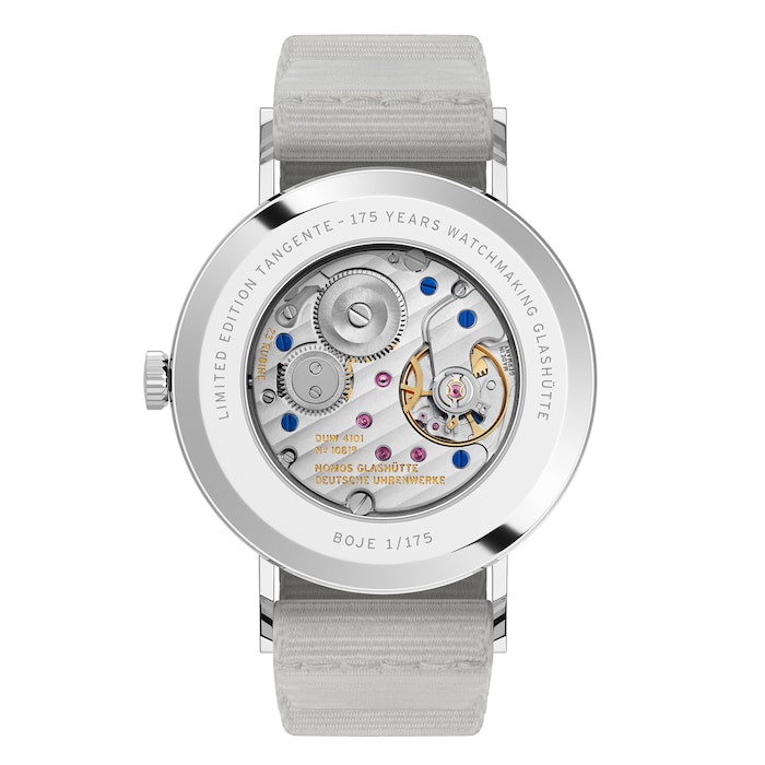 NOMOS Glashutte Tangente 38 Date Boje - 175 Years Watchmaking Glashutte