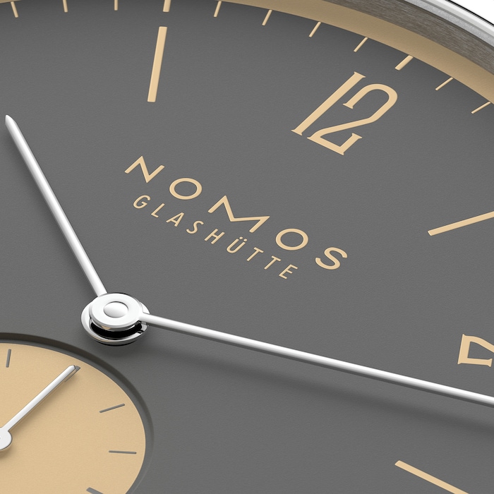 NOMOS Glashutte Tangente 38 Date Haifischgrau - 175 Years Watchmaking Glashutte