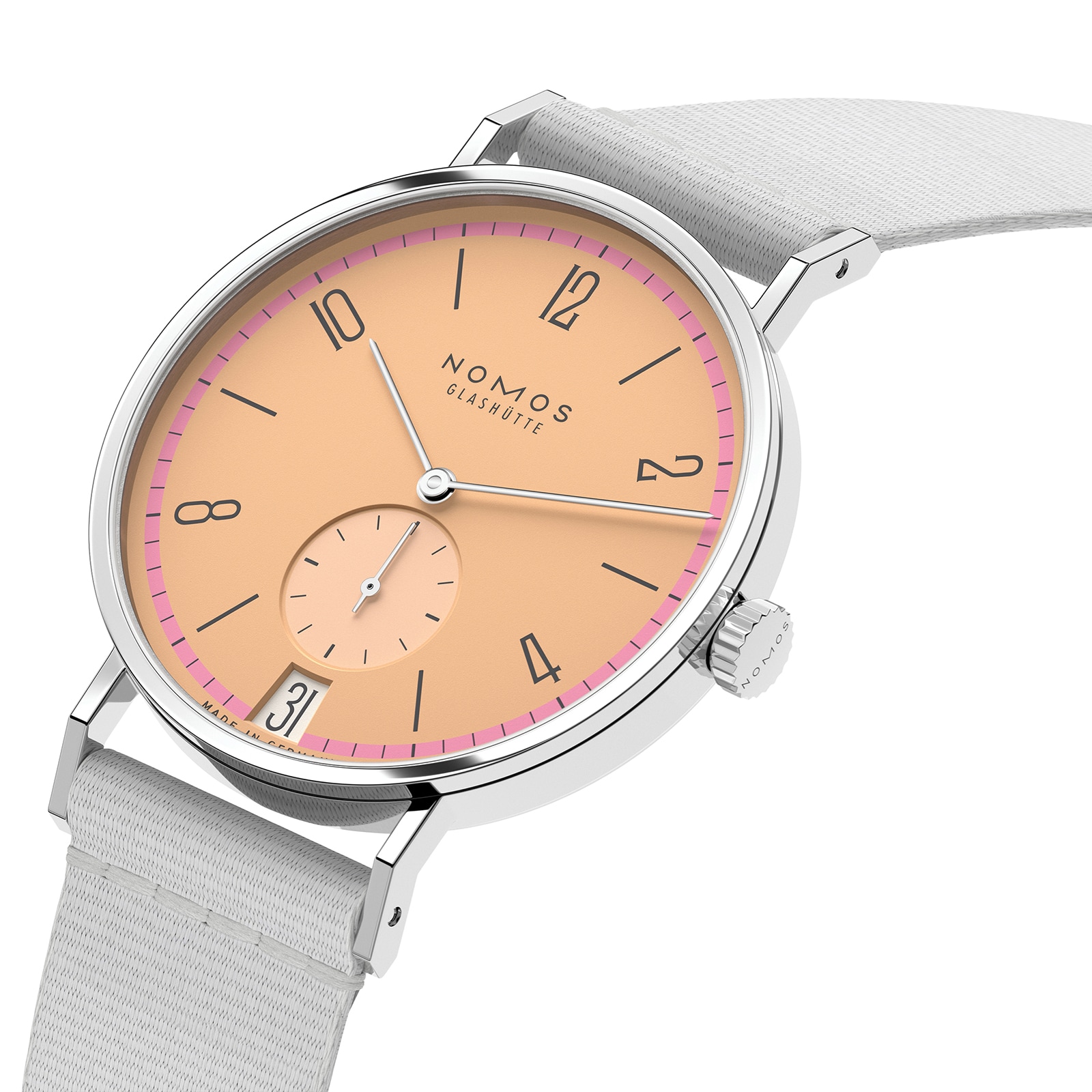 NOMOS Glashutte Tangente 38 Date Pastell - 175 Years Watchmaking Glashutte