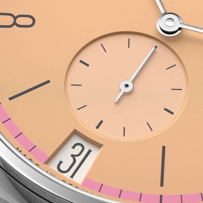 NOMOS Glashutte Tangente 38 Date Pastell - 175 Years Watchmaking Glashutte