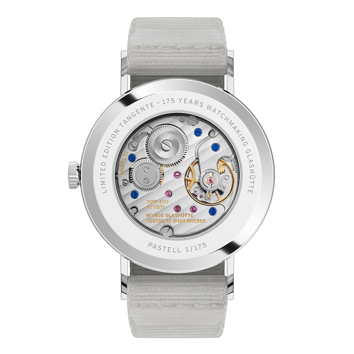 NOMOS Glashutte Tangente 38 Date Pastell - 175 Years Watchmaking Glashutte