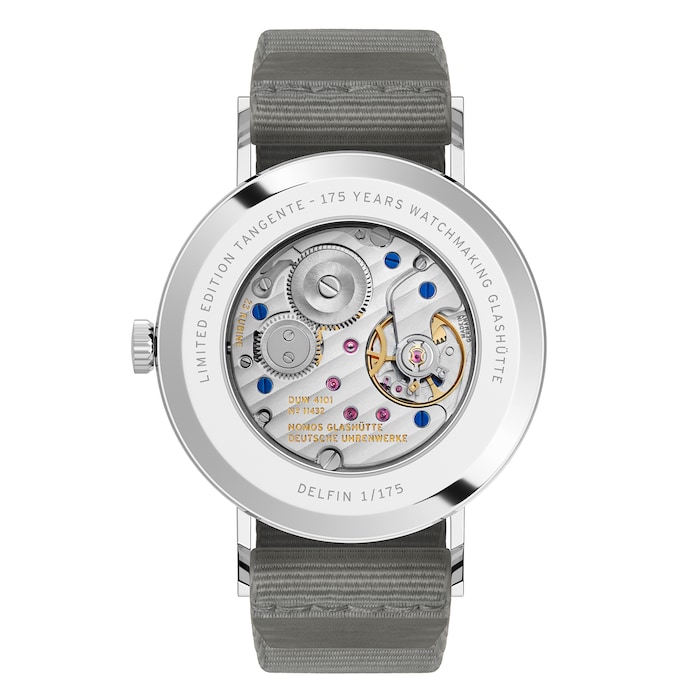 NOMOS Glashutte Tangente 38 Date Delfin - 175 Years Watchmaking Glashutte