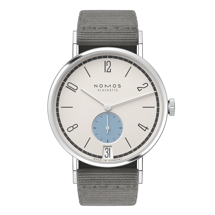 NOMOS Glashutte Tangente 38 Date Schneesturm - 175 Years Watchmaking Glashutte