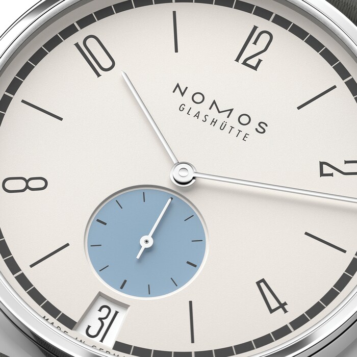 NOMOS Glashutte Tangente 38 Date Schneesturm - 175 Years Watchmaking Glashutte