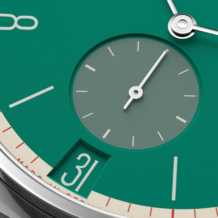 NOMOS Glashutte Tangente 38 Date Schlossgruen - 175 Years Watchmaking Glashutte