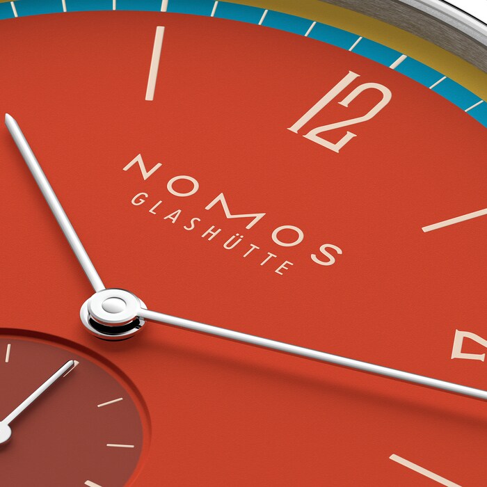 NOMOS Glashutte Tangente 38 Date Sportbunt - 175 Years Watchmaking Glashutte