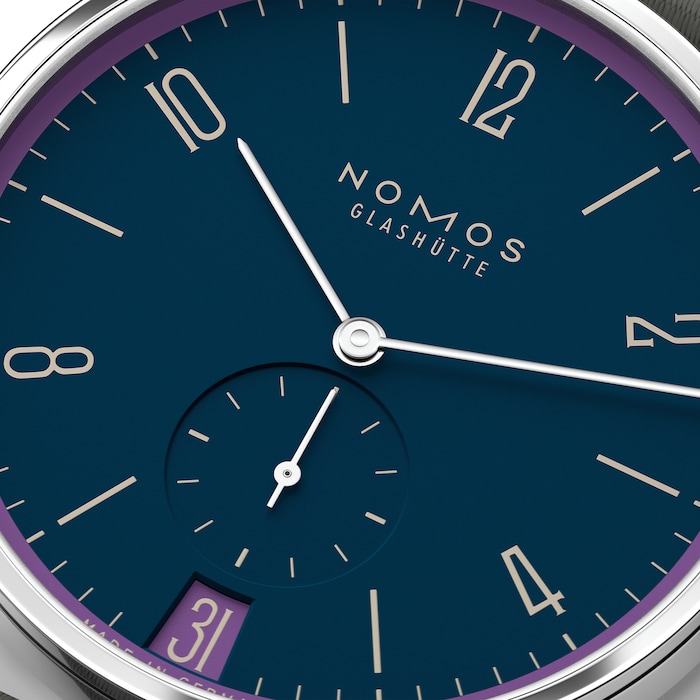 NOMOS Glashutte Tangente 38 Date Nachtgesang - 175 Years Watchmaking Glashutte