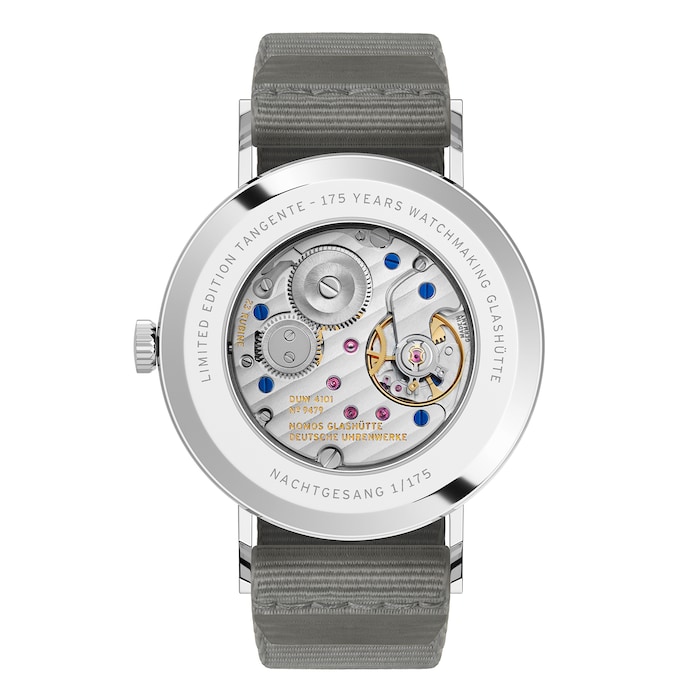 NOMOS Glashutte Tangente 38 Date Nachtgesang - 175 Years Watchmaking Glashutte