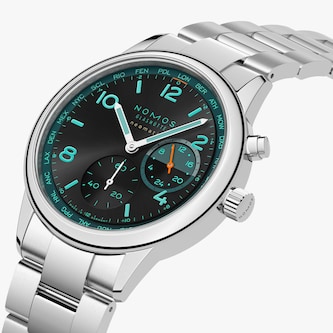 NOMOS Glashütte Club Sport Neomatik Worldtimer Trace Limited Edition 40mm Mens Watch Black