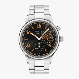 NOMOS Glashütte Club Sport Neomatik Worldtimer 40mm Limited Edition Mens Watch Black