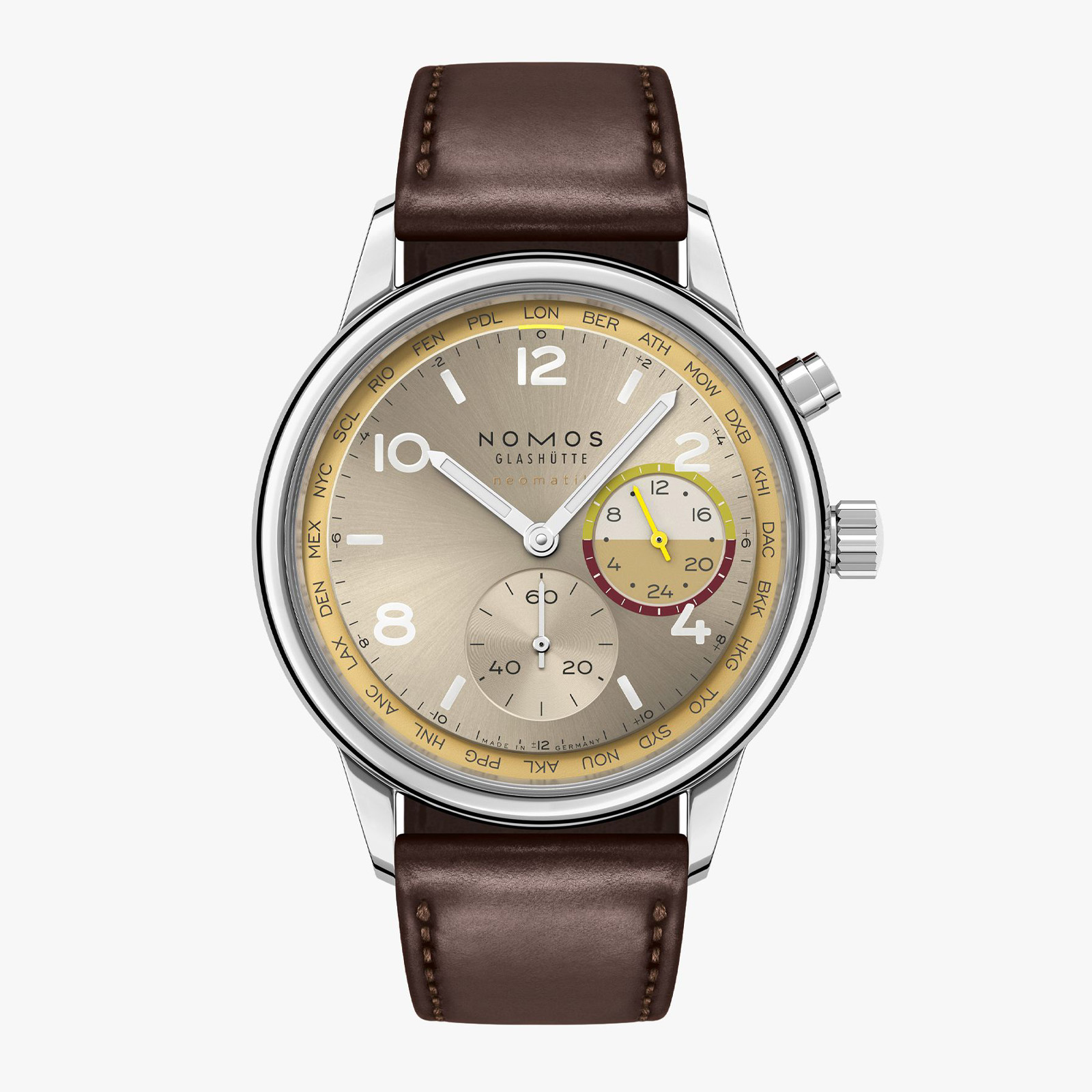 NOMOS Glashutte Club Sport Neomatik Worldtimer Reverie Limited Edition 40mm Mens Watch