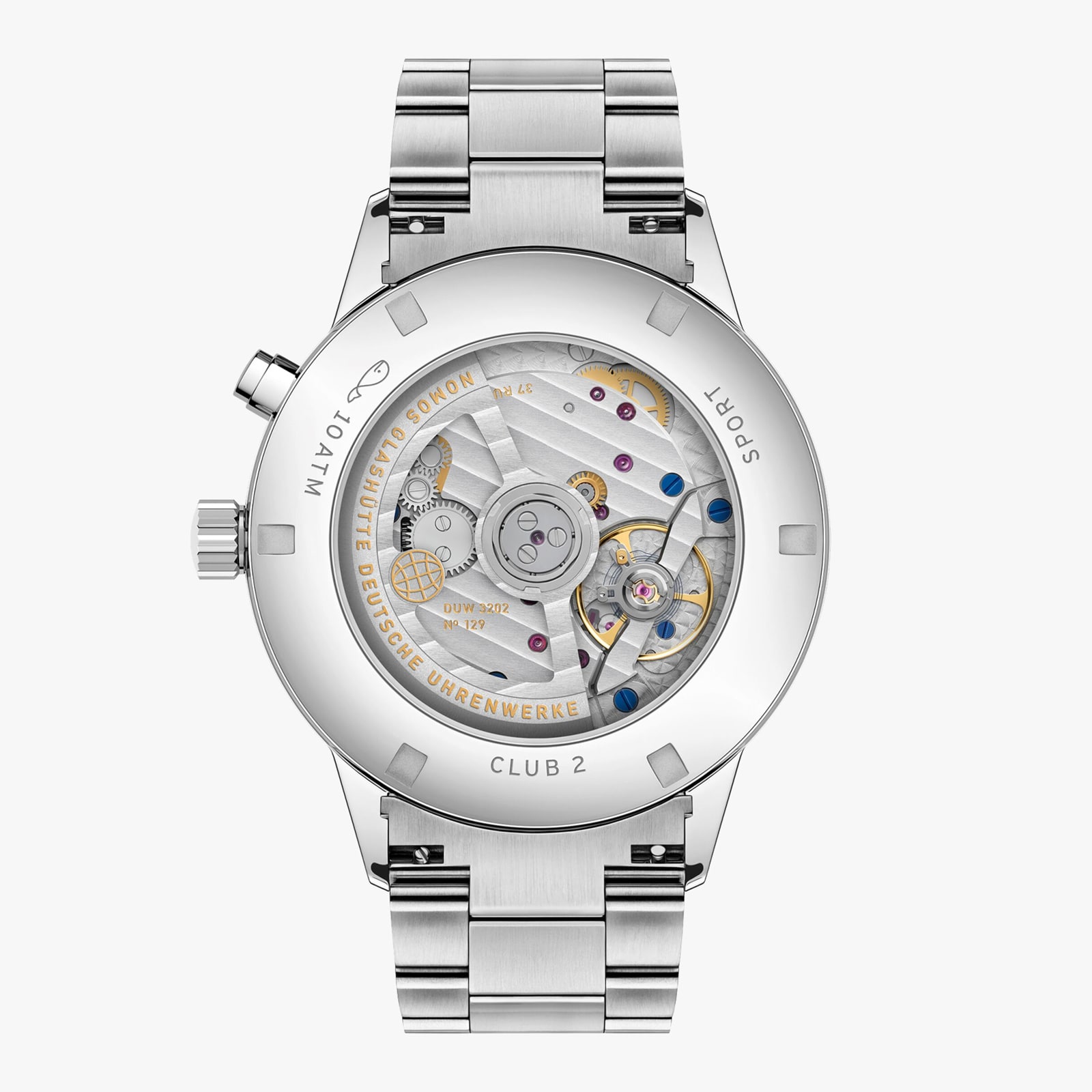 NOMOS Glashutte Club Sport Neomatik Worldtimer 40mm Mens Watch Blue