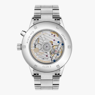 NOMOS Glashutte Club Sport Neomatik Worldtimer 40mm Mens Watch Blue