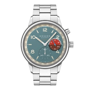 NOMOS Glashutte Club Sport Neomatik Worldtimer Glacier Limited Edition 40mm Mens Watch