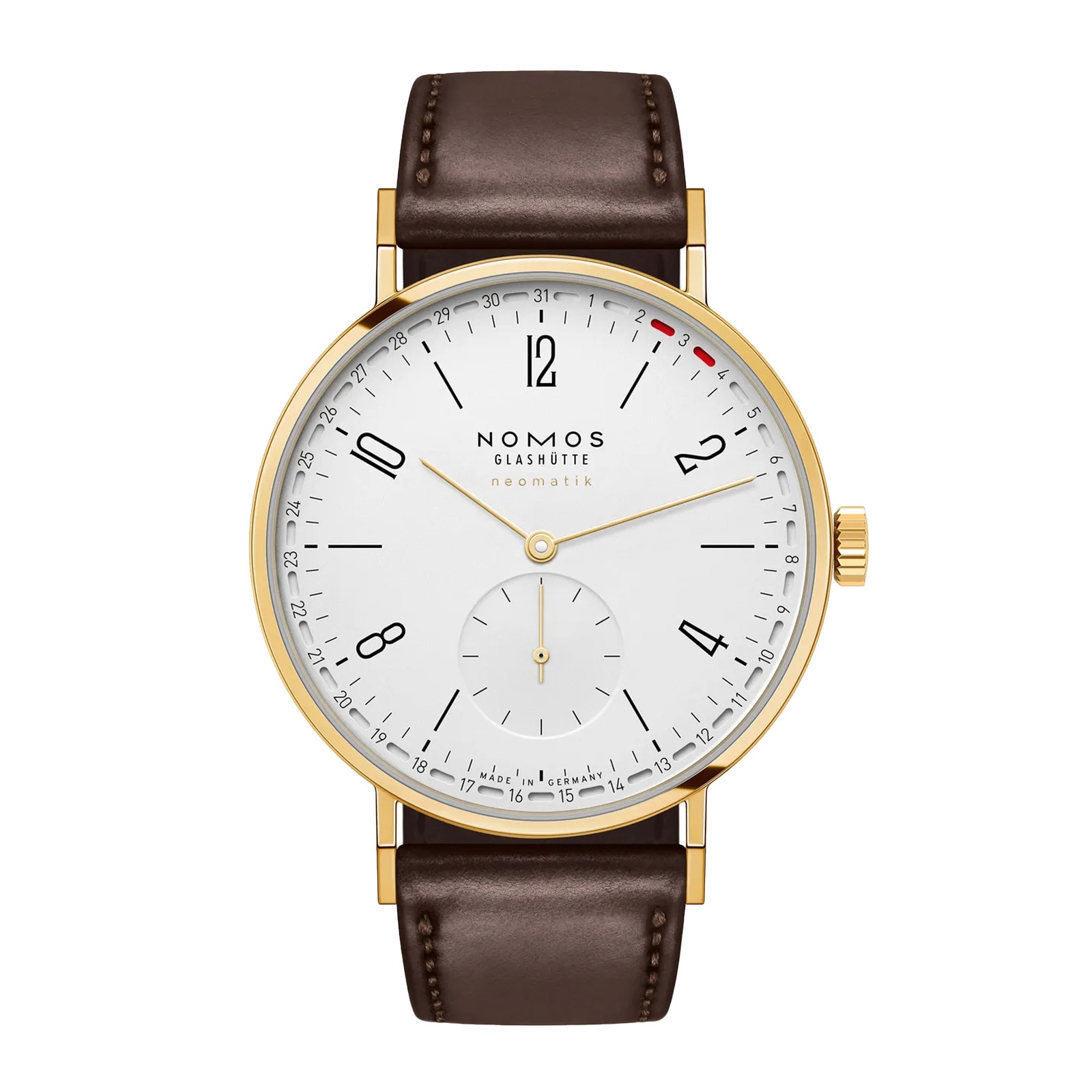 NOMOS Tangente Gold Neomatik Update Dore 38mm Watch White Dial NOMOS Tangente Gold Neomatik Update Dore 38mm Watch White Dial