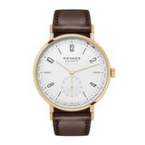 NOMOS Tangente Gold Neomatik Update Dore 38mm Watch White Dial