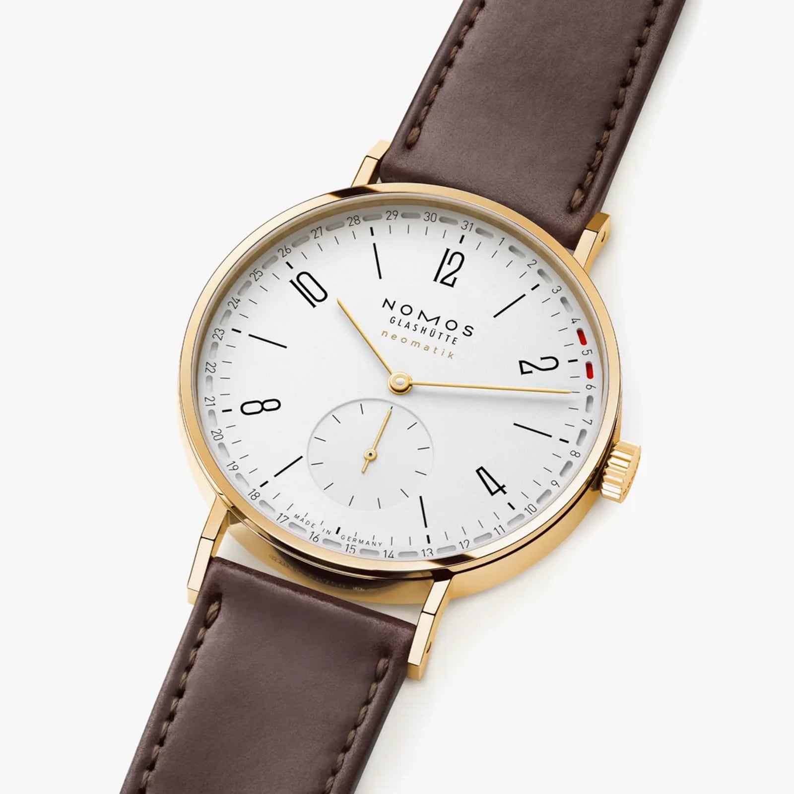 NOMOS Tangente Gold Neomatik Update Dore 38mm Watch White Dial NOMOS Tangente Gold Neomatik Update Dore 38mm Watch White Dial
