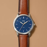 Fossil Minimalist Blue Dial Mens Watch