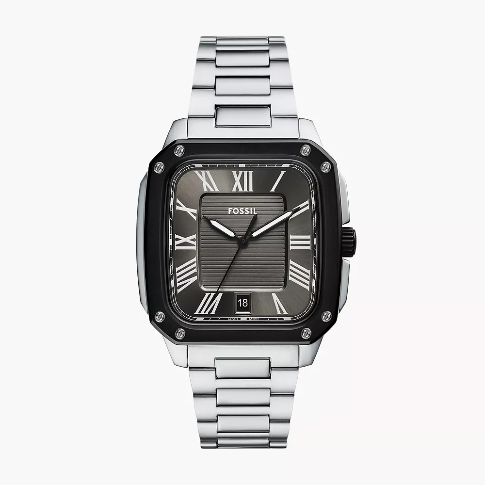 Crosby 42 mm Three-Hand Date Stainless Steel Black