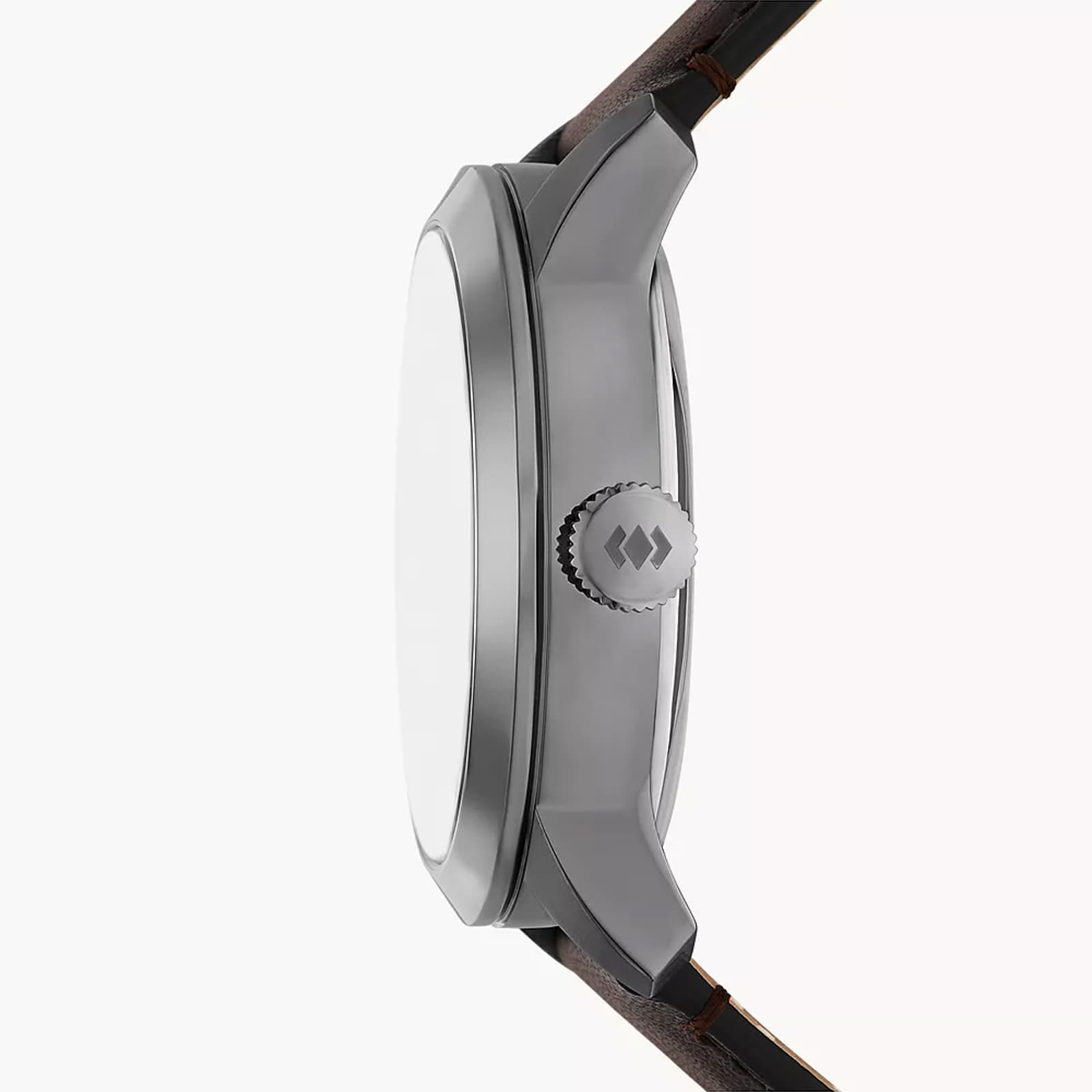 Fossil Townsman Big Tic Gunmetal Brown Leather Mens Watch Fossil Townsman Big Tic Gunmetal Brown Leather Mens Watch
