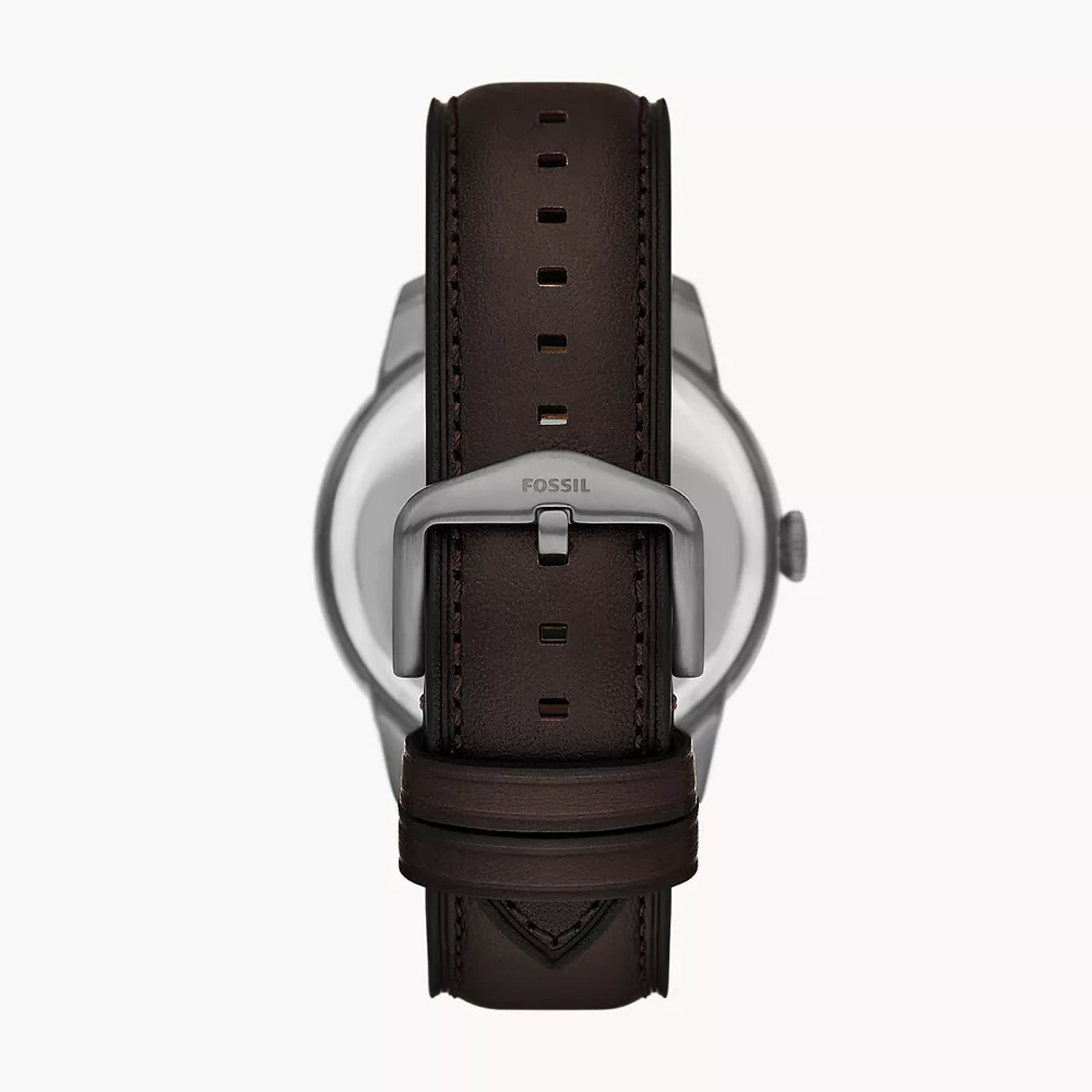 Fossil Townsman Big Tic Gunmetal Brown Leather Mens Watch Fossil Townsman Big Tic Gunmetal Brown Leather Mens Watch