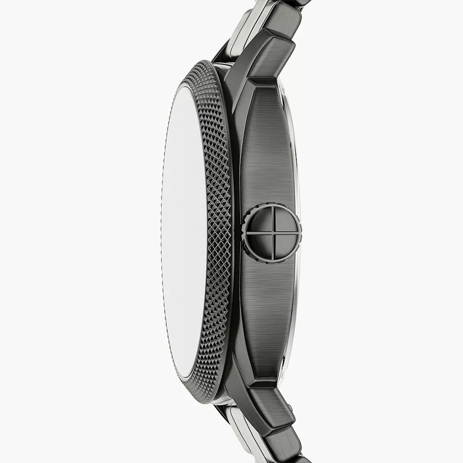 Fossil Machine Three-Hand Date Smoke Stainless Steel Mens Watch Fossil Machine Three-Hand Date Smoke Stainless Steel Mens Watch