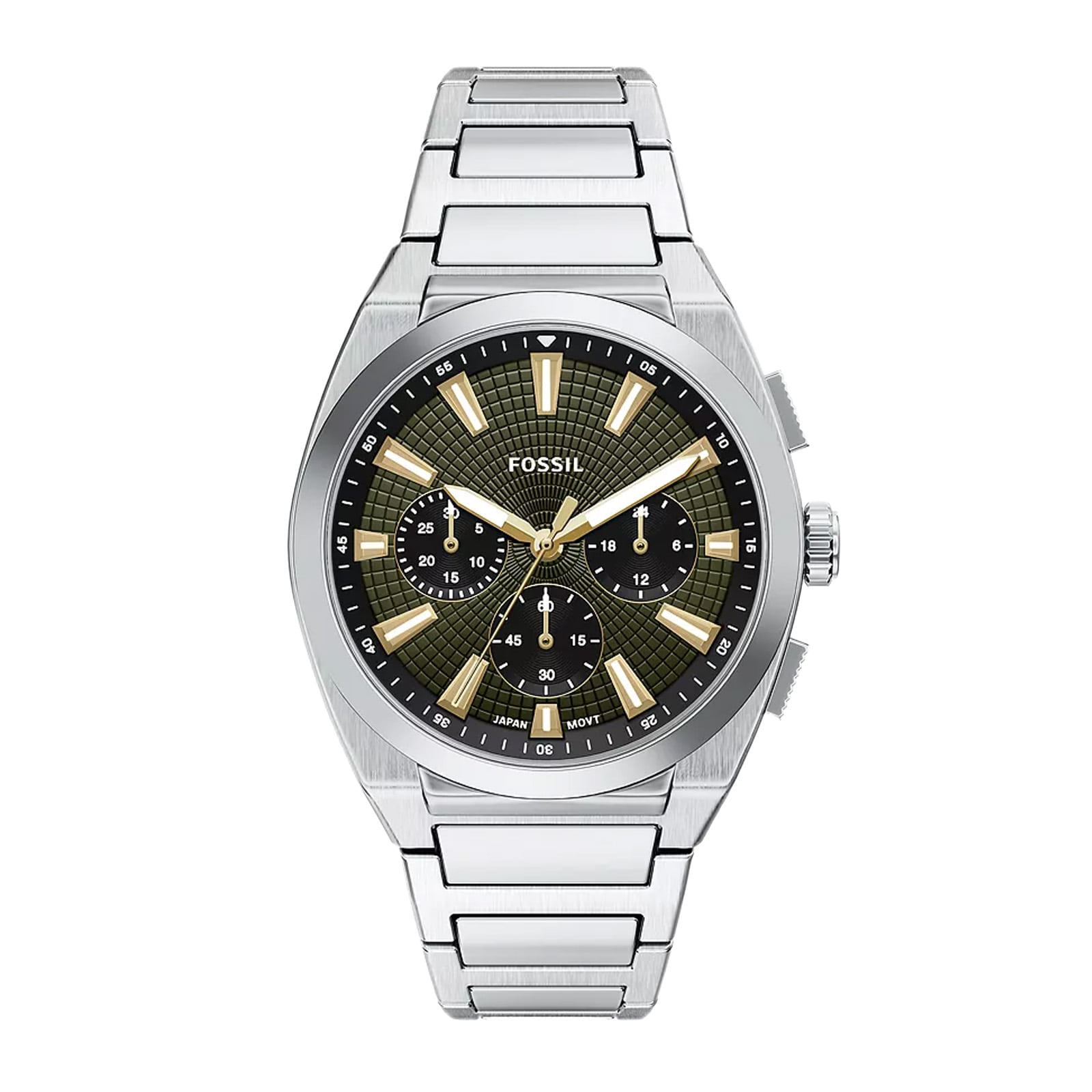 Fossil Everett Chronograph Stainless Steel Mens Watch Fossil Everett Chronograph Stainless Steel Mens Watch