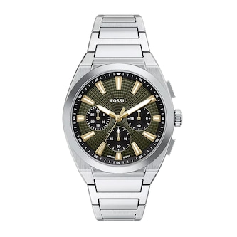 Fossil Everett Chronograph Stainless Steel Mens Watch