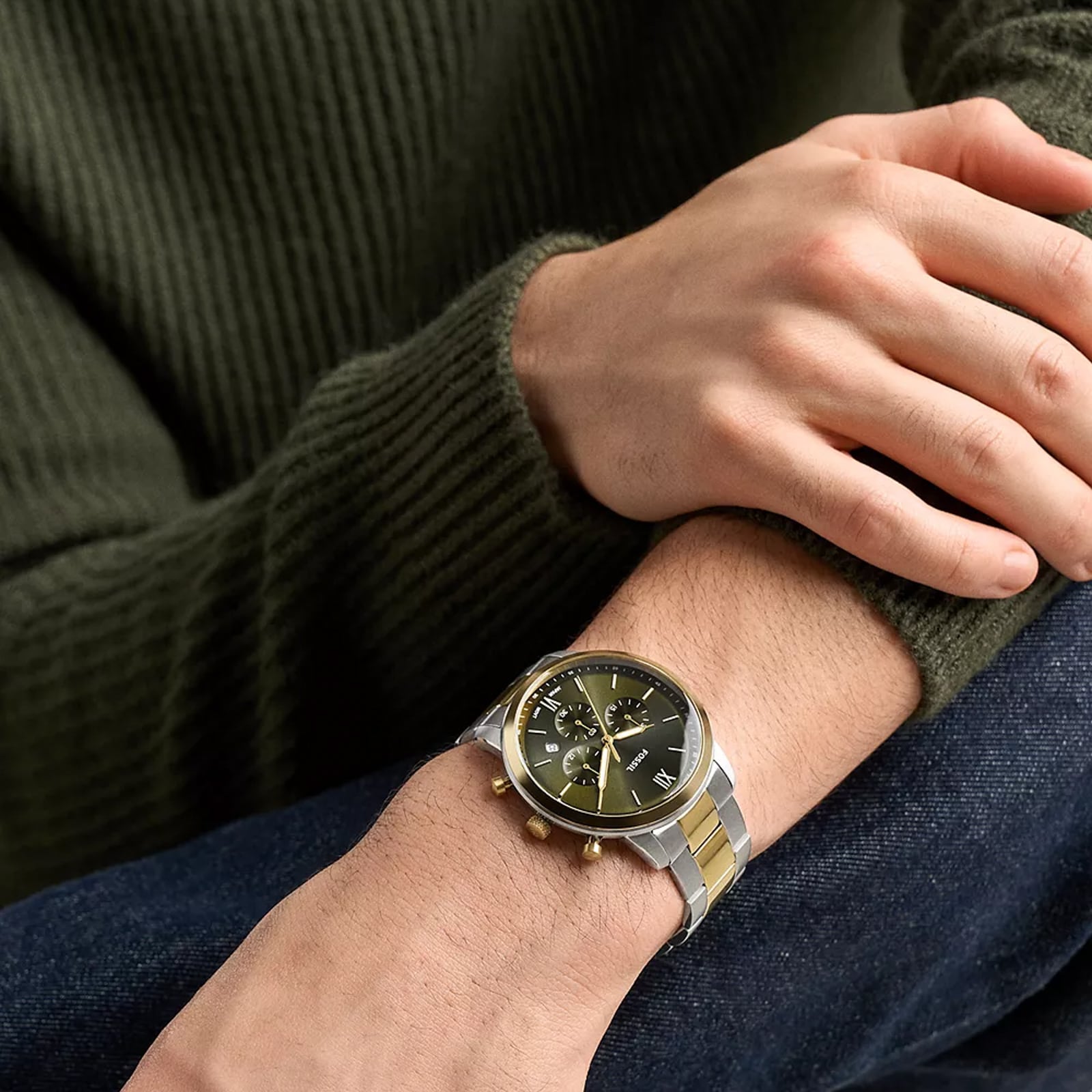 Fossil Neutra Chronograph Two-Tone Stainless Steel MensWatch Fossil Neutra Chronograph Two-Tone Stainless Steel MensWatch
